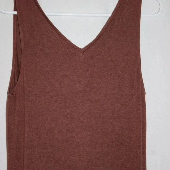 Nordstrom Medium Brown Knit V-Neck Dress Modest NWOT - Picture 9 of 15